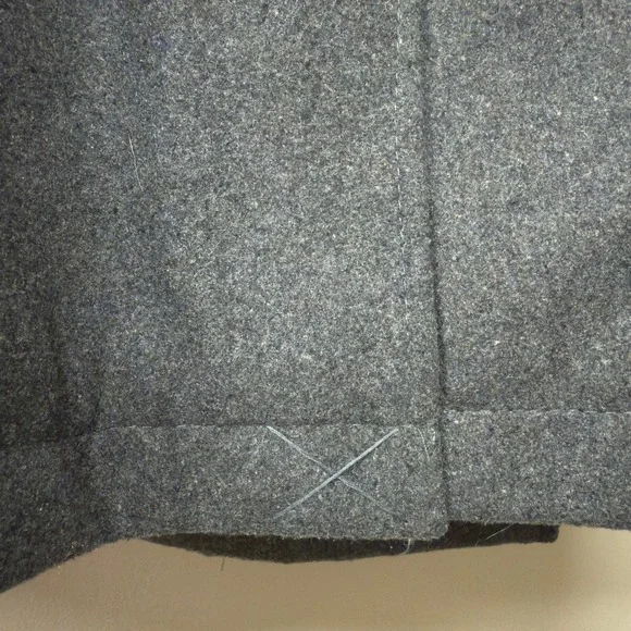 NWT | Alpine Swiss Parka Trench Pea Coat Belt Jacket Faux Fur Hood | Gray |Small - Picture 9 of 13